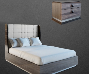 Modern Double Bed-ID:316342593