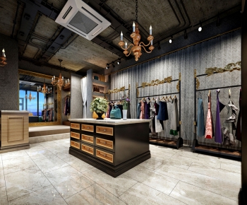 Industrial Style Simple European Style Clothing Store-ID:521229622