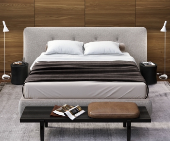 Modern Double Bed-ID:971911679