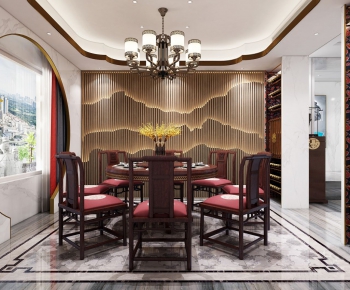 New Chinese Style Dining Room-ID:879311818