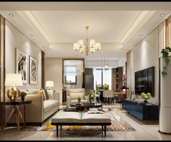 Modern A Living Room-ID:129788922