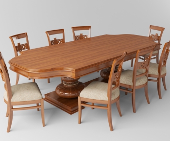 European Style Dining Table And Chairs-ID:162227224