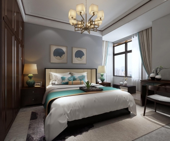New Chinese Style Bedroom-ID:963664339