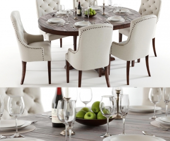 Modern American Style Dining Table And Chairs-ID:650222849