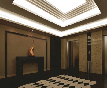 Modern Corridor Elevator Hall-ID:639526352