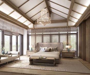 New Chinese Style Bedroom-ID:917861974