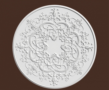 European Style Plaster Carved Top Plate-ID:806715229