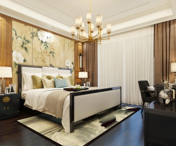 New Chinese Style Bedroom-ID:644940493