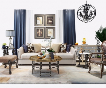 American Style Sofa Combination-ID:401156889