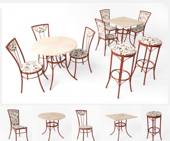American Style Dining Table And Chairs-ID:169415849