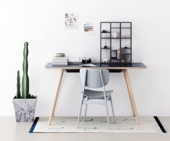 Nordic Style Computer Desk And Chair-ID:291632119