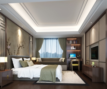 New Chinese Style Bedroom-ID:367169635