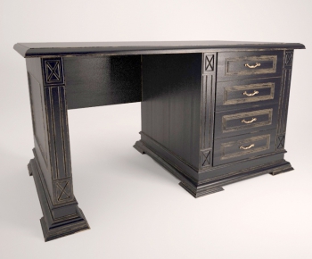 European Style Computer Desk And Chair-ID:981305568