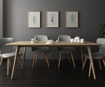 Nordic Style Dining Table And Chairs-ID:163298138