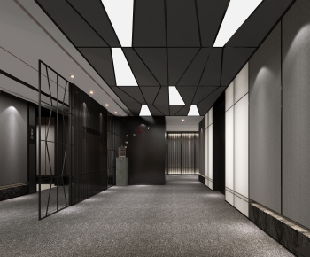 Modern Corridor/elevator Hall-ID:490619184