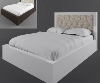 Modern Double Bed-ID:613956251