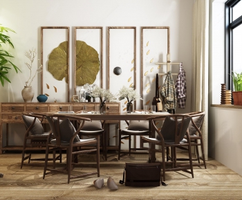 New Chinese Style Dining Table And Chairs-ID:767668667