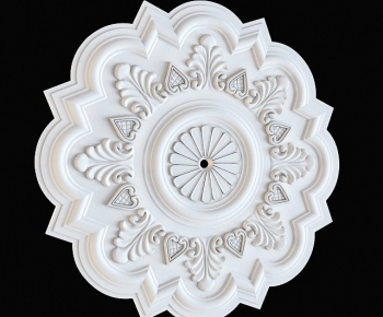 European Style Plaster Carved Top Plate-ID:962818742
