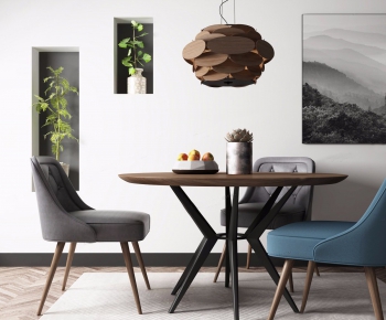 Modern Nordic Style Dining Table And Chairs-ID:843246265