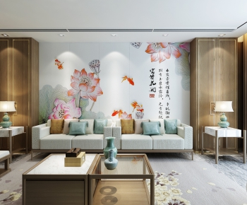 New Chinese Style Sofa Combination-ID:932574863