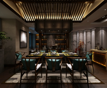 New Chinese Style Dining Room-ID:854379243