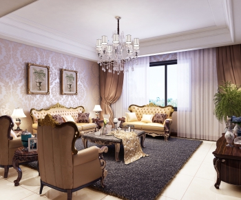 European Style A Living Room-ID:552990349