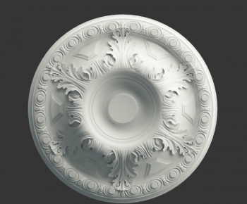 European Style Plaster Carved Top Plate-ID:624620232