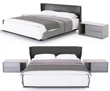 Modern Double Bed-ID:724543228