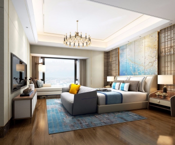New Chinese Style Bedroom-ID:813901194