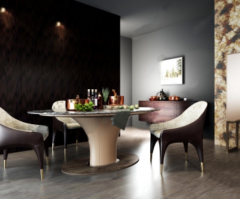 Post Modern Style Dining Table And Chairs-ID:255296719