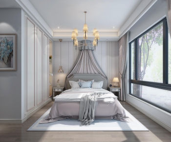 Simple European Style Bedroom-ID:858072284