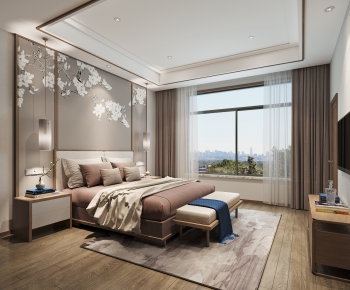New Chinese Style Bedroom-ID:903309542