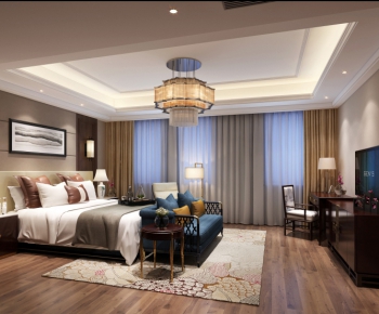 New Chinese Style Bedroom-ID:823247722