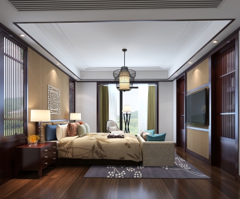 New Chinese Style Bedroom-ID:220333735