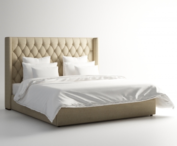Simple European Style Double Bed-ID:157130434