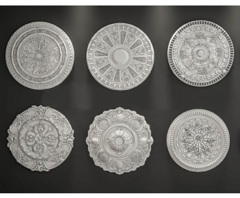 European Style Plaster Carved Top Plate-ID:837364284