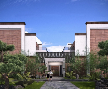New Chinese Style Courtyard/landscape-ID:389155175