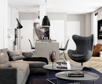 Modern Nordic Style A Living Room-ID:841831178
