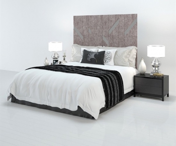 Modern Double Bed-ID:304151913