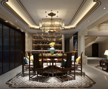 New Chinese Style Dining Room-ID:152810823