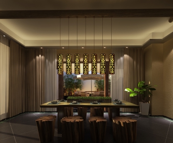 New Chinese Style Dining Room-ID:576129562