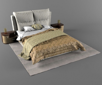 Modern Double Bed-ID:963311184
