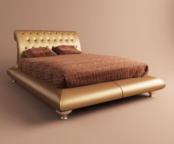 Simple European Style Double Bed-ID:633132139