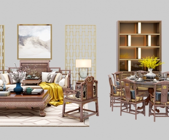 Chinese Style Sofa Combination-ID:790091153