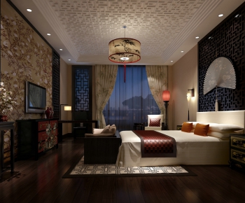 New Chinese Style Bedroom-ID:753865697