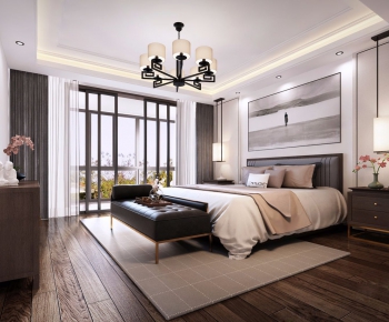 New Chinese Style Bedroom-ID:805255312