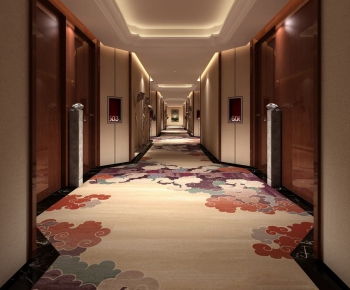 New Chinese Style Corridor Elevator Hall-ID:376457212