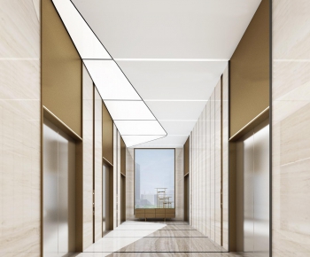 Modern Corridor/elevator Hall-ID:734570257