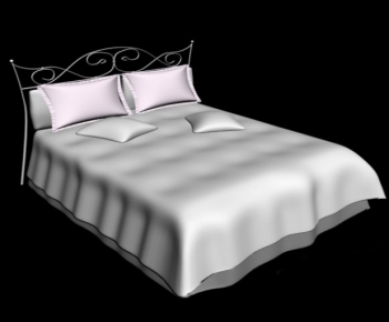 Modern Double Bed-ID:428825544