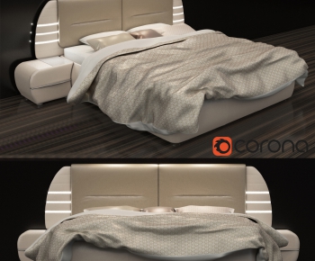 Modern Double Bed-ID:613485199